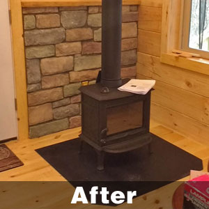 wood burning stove renovation and remodel in potosi wi