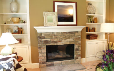 Decorative Stone Fireplace