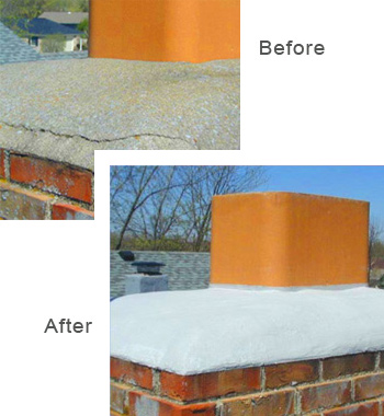 cement crown chimney repair in sw wisconsin