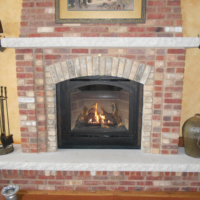 Merrimack Wi gas fireplace remodeled 