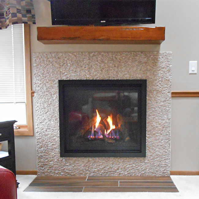 Remodeled gas fireplace Galena Territory IL 