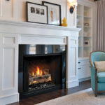 great looking wood fireplace in galena