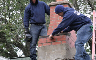 masonry work on chimney in avoca wi