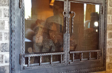 highland wi fireplace glass door install