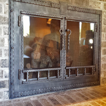 highland wi fireplace glass door install