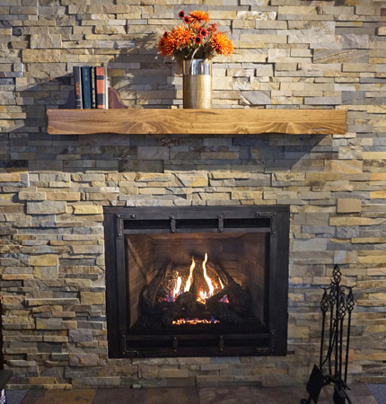 fireplace mantel