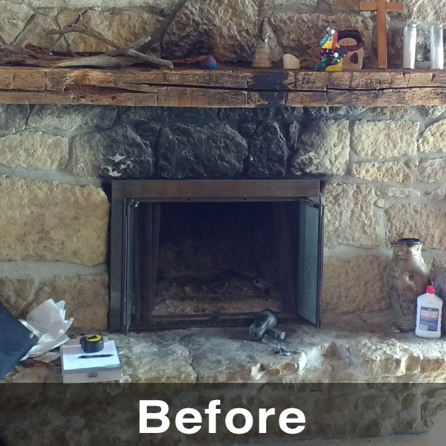 prefab fireplace changeout in dodgeville wi