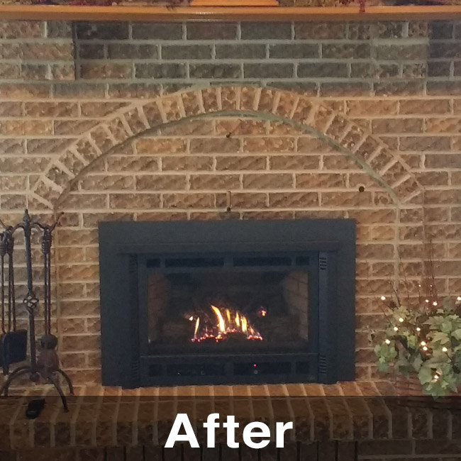 gas fireplace insert install in Lyndon Station WI