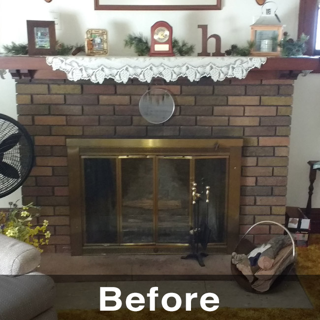 old prefab fireplace in Boscobel WI