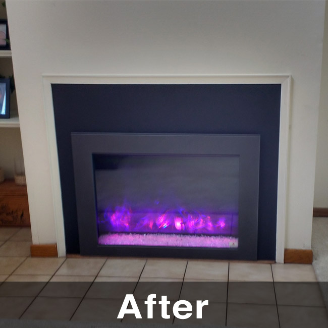 electric fireplace install in Platteville WI
