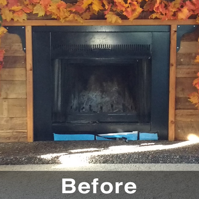old fireplace changeout in Dubuque IA