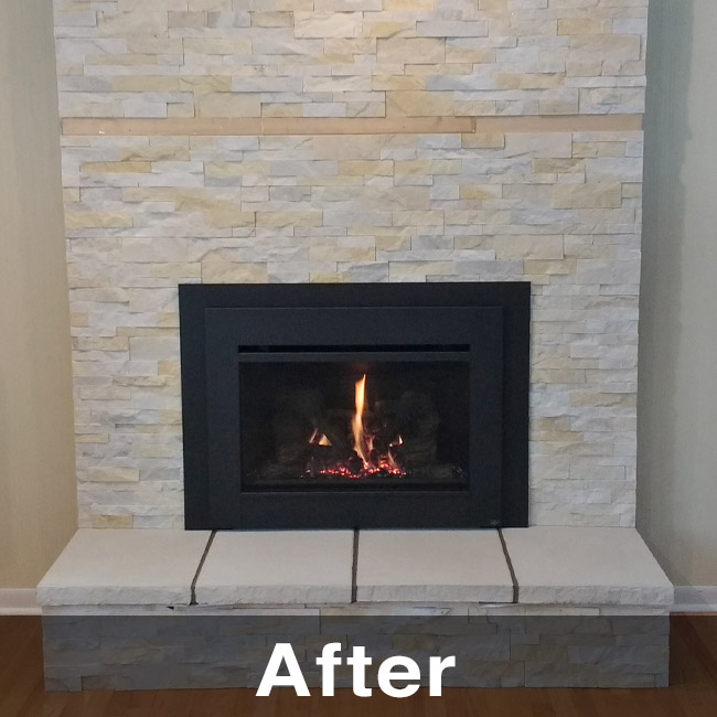 fireplace remodel in Monticello IA