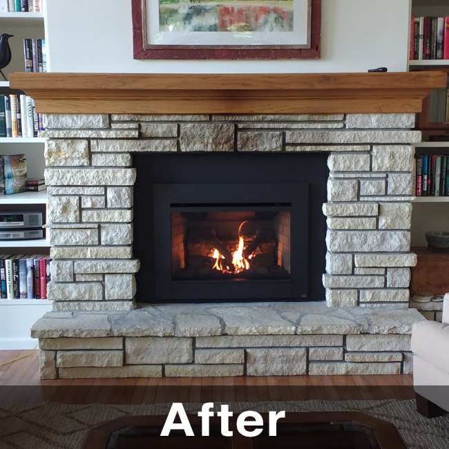 gas burning fireplace insert in Hanover IL