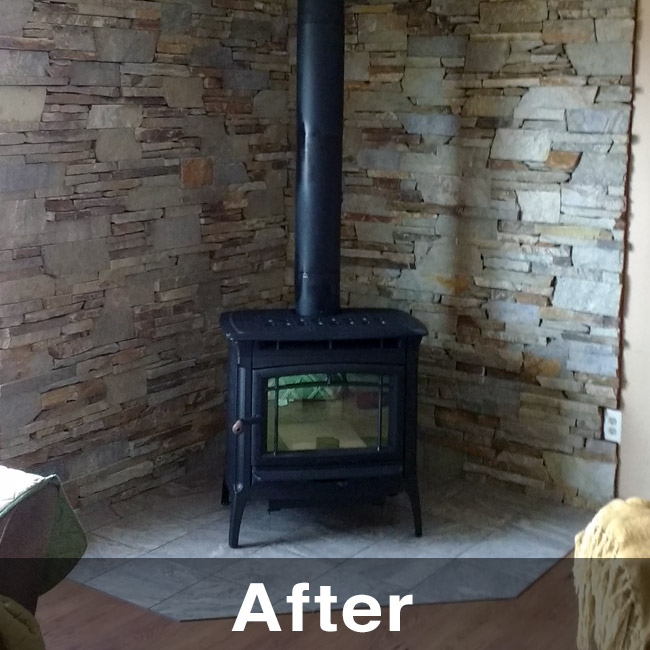wood stove install in Spring Green WI