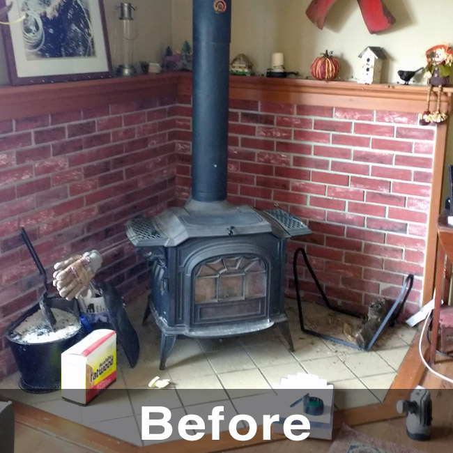 Spring Green WI old stove replacement