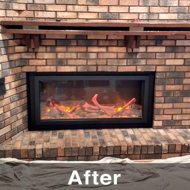 East Dubuque IL electric fireplace install