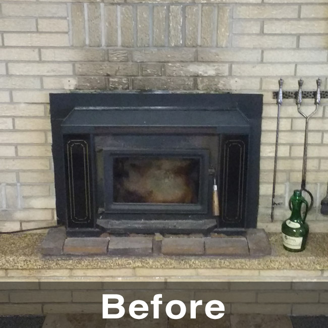 Mauston WI outdated old fireplace changeout