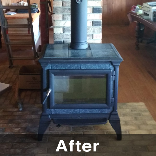 wood burning stove install in Cross Plains WI