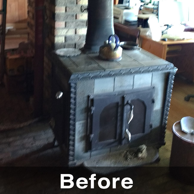 Cross Plains WI old burning stove