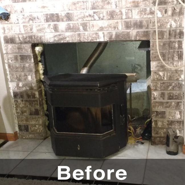 fireplace surround install in Platteville, WI