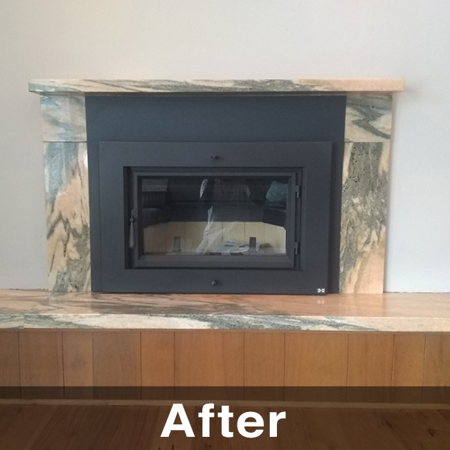 wood burning fireplace install in lancaster wi