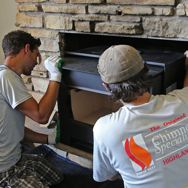 Zero Clearance Wood Burning Fireplace Installation in Mt Horeb WI