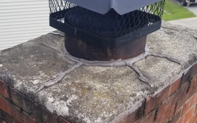 Water damaged chimney in Dubuque, IA.