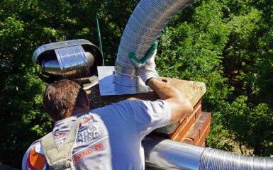 Stainless Steel liner installation in Madison WI from Chimney Specialists Inc.